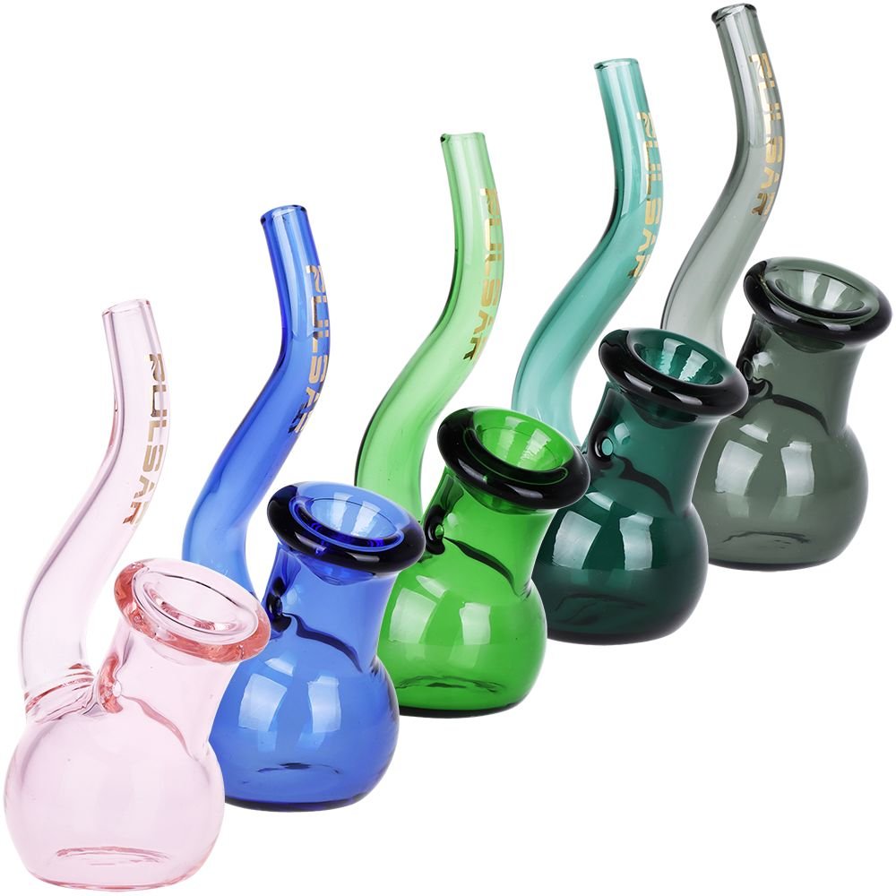 Pulsar Upright Sherlock Glass Hand Pipe - 5" / Colors Vary - DEGIN store