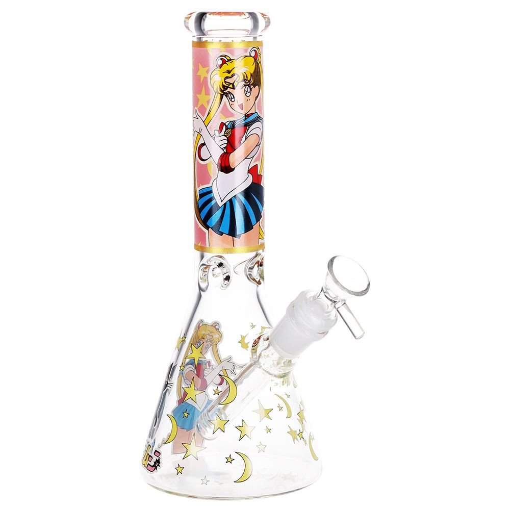 Japanese Animation Girl Beaker Glass Water Pipe - 10" / 14mm F - DEGIN store