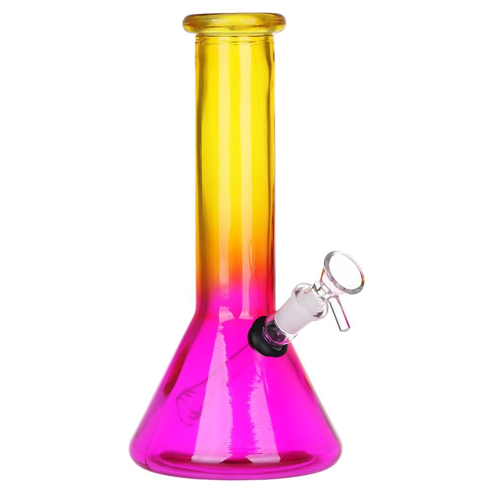 SeshGear Boxed Ombre Beaker Glass Water Pipe - 10" / 14mm F / Colors Vary - DEGIN store