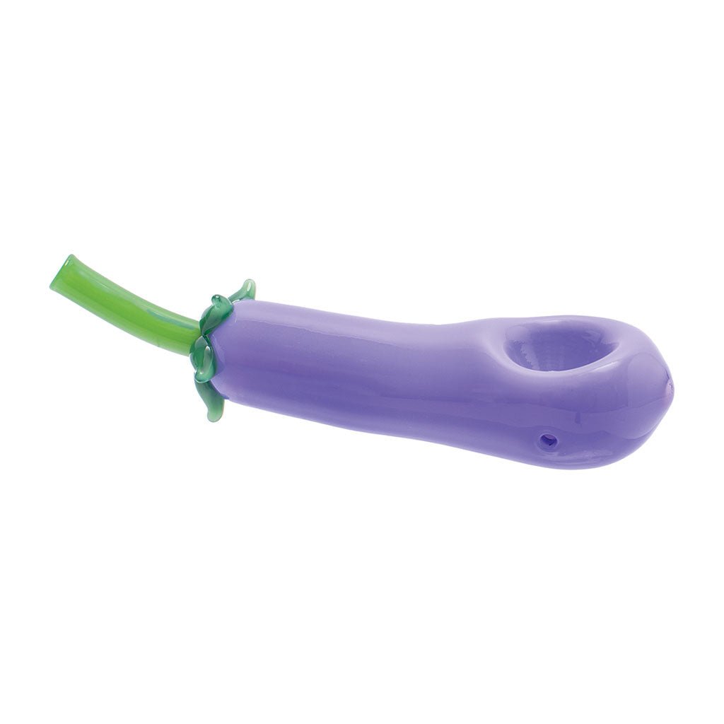 EGGPLANT GLASS HAND PIPE - DEGIN store