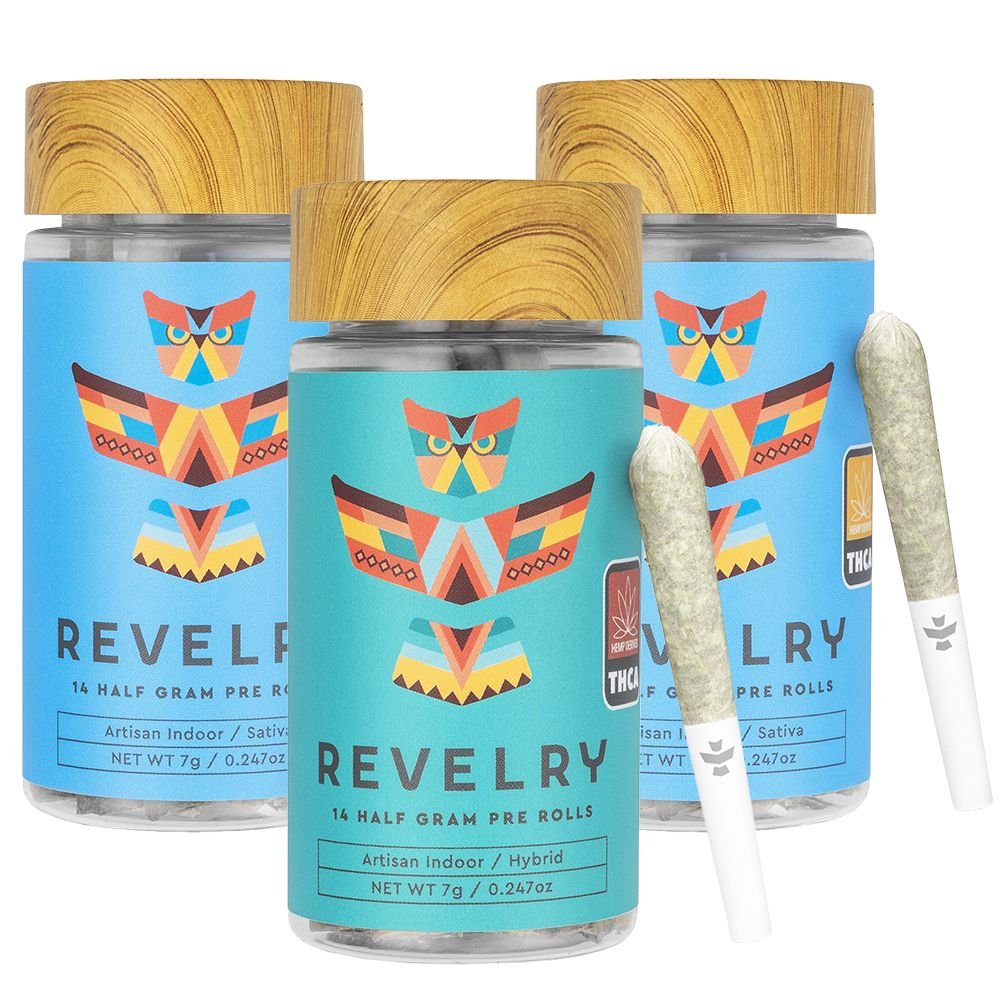 Revelry Premium Indoor THCA Pre - Rolls | 0.5g | 14pc Pack - DEGIN store