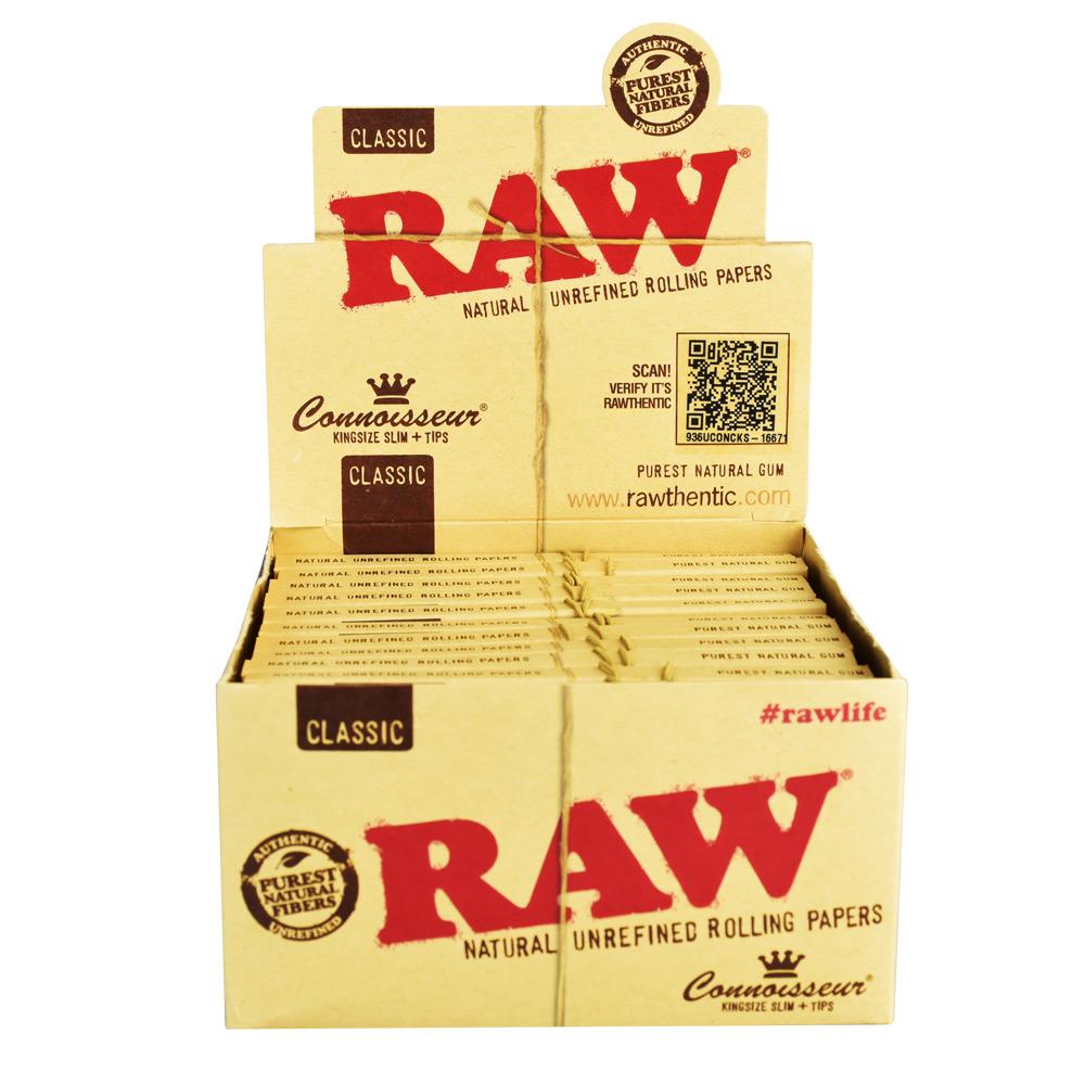 Raw Connoisseur Rolling Papers w/ Tips - DEGIN store