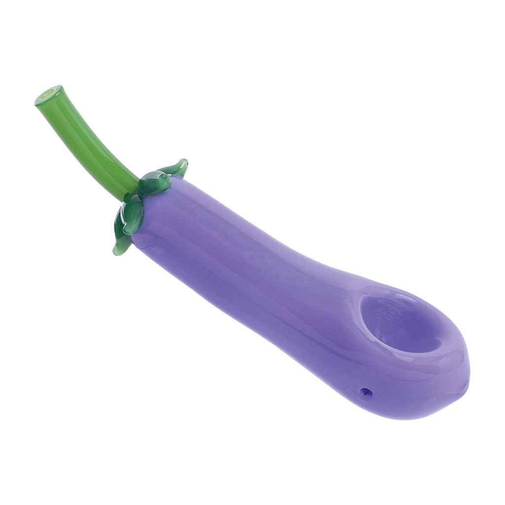 EGGPLANT GLASS HAND PIPE - DEGIN store