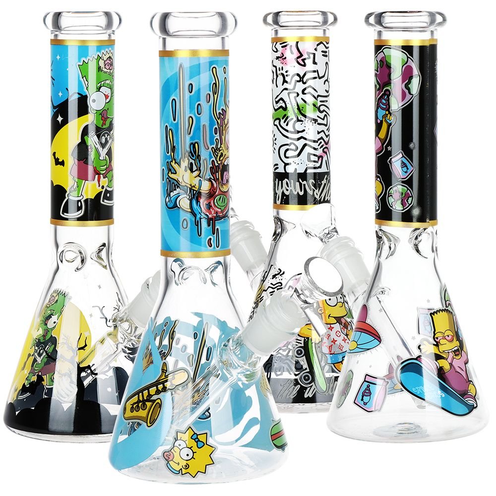 Don't Have A Cow Beaker Glass Water Pipe - 10" / 14mm F / Designs Vary - DEGIN store