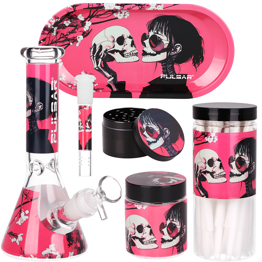 Pulsar Design Series Beaker Water Pipe Smoker's Kit | 7.75" - DEGIN store