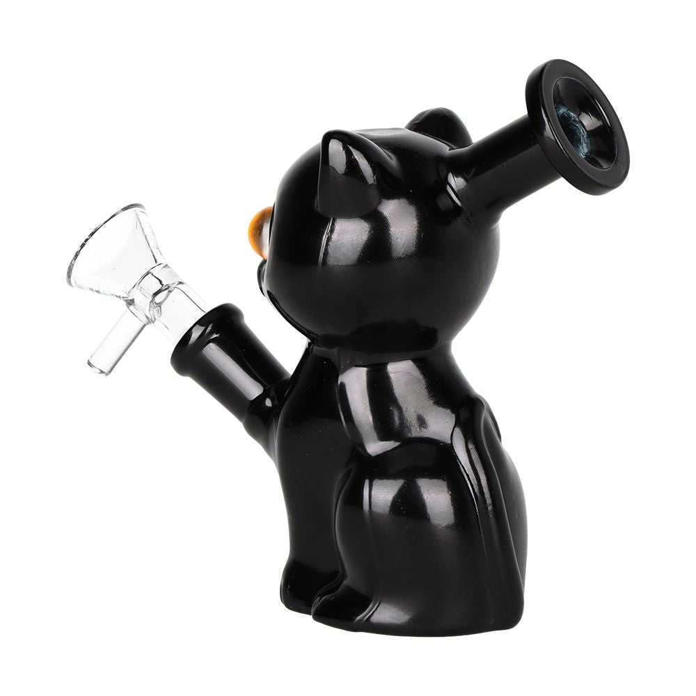 2PC SET - SeshGear Mesmorizing Kitty Glass Water Pipe - 4.75" / 14mm F / Assorted Colors - DEGIN store