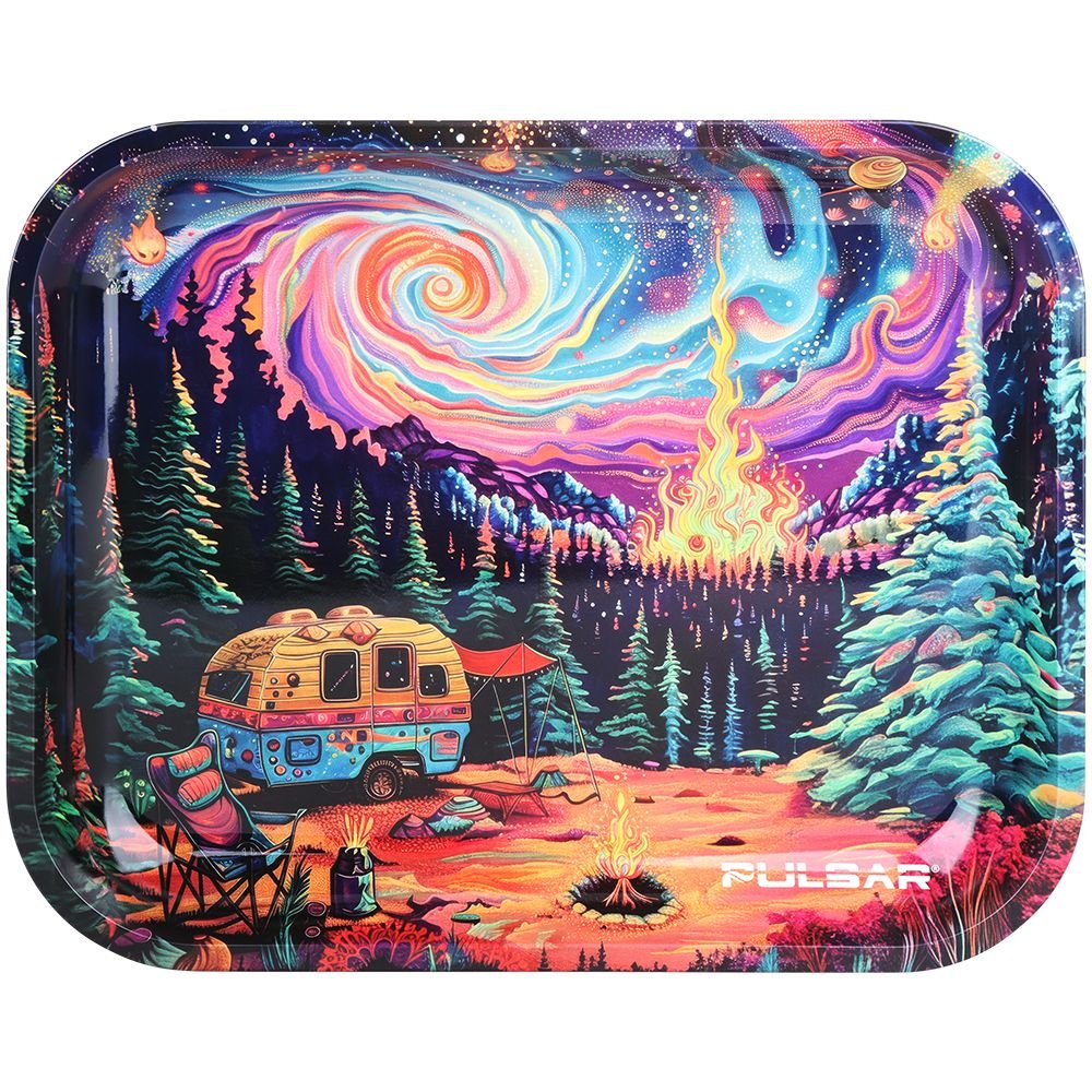 Pulsar Design Series Large Metal Rolling Tray - Starry Starry Camp / 13"x11" - DEGIN store