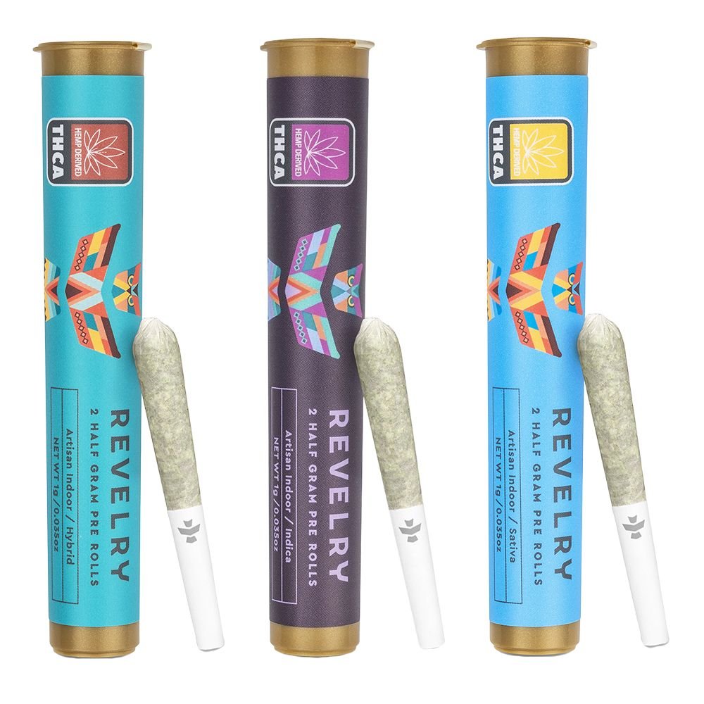 Revelry Premium Indoor THCA Pre - Rolls | 0.5g | 2pc Pack - DEGIN store