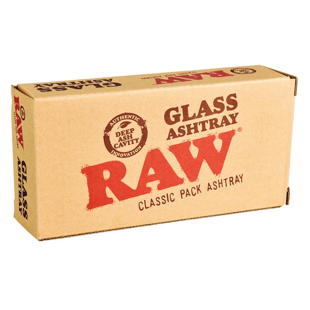 RAW Classic Pack Glass Ashtray - 6"x3" - DEGIN store