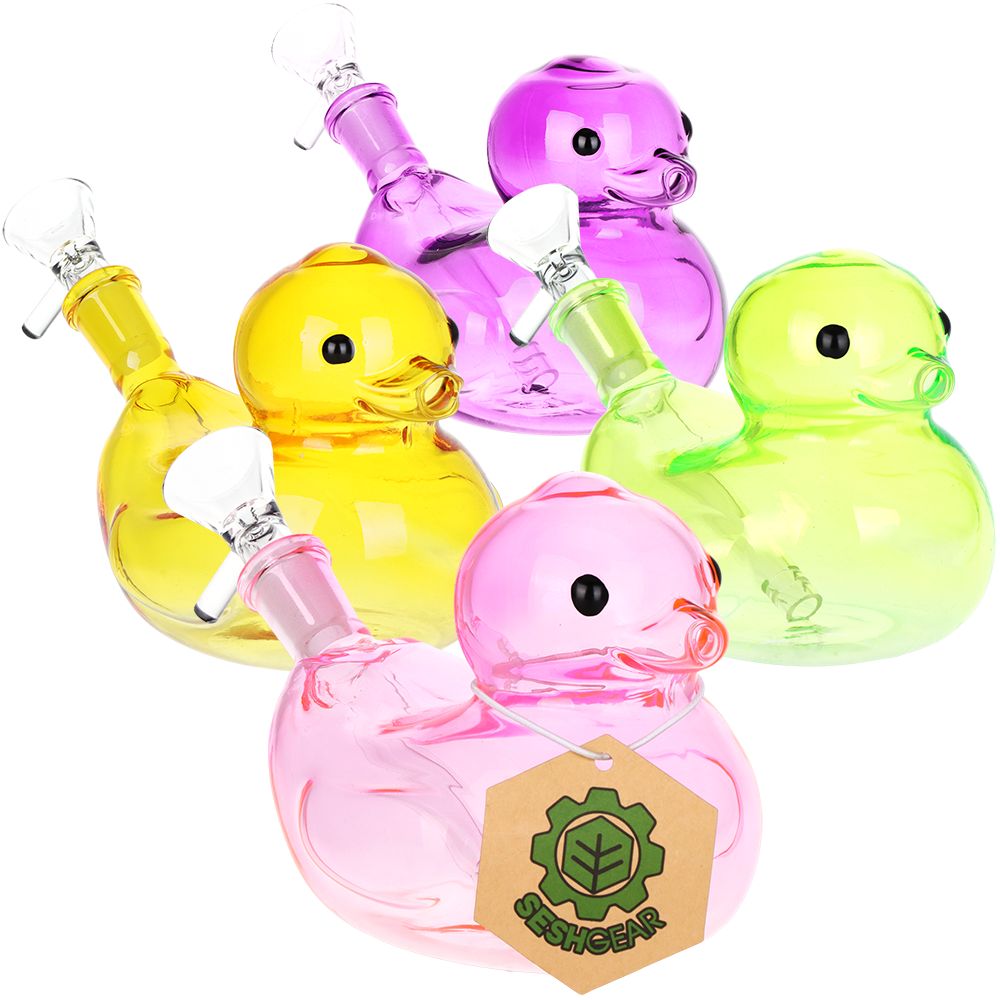 SeshGear Floating Ducky Water Pipe - 5.5" / 14mm F / Colors Vary - DEGIN store