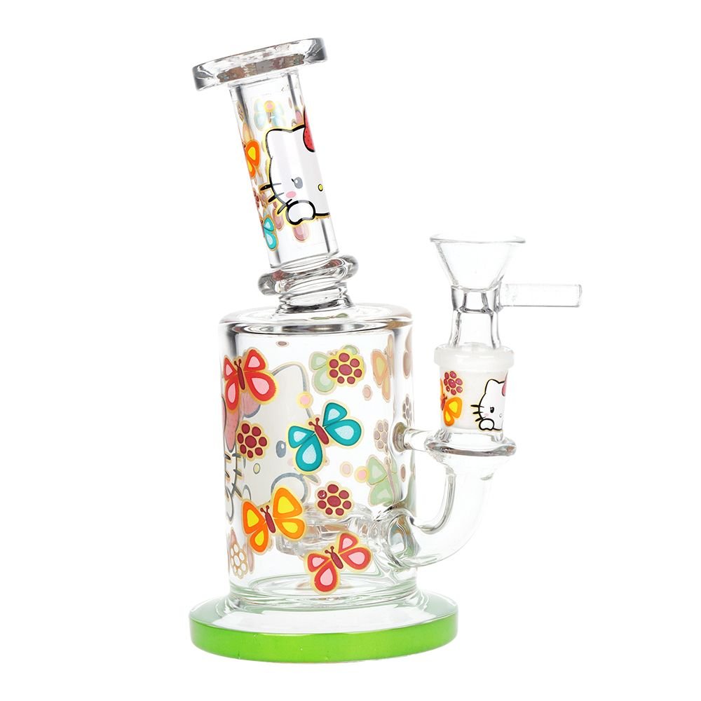 Salutations Hello Kitty Glass Water Pipe | 6.25" | 14mm F - DEGIN store