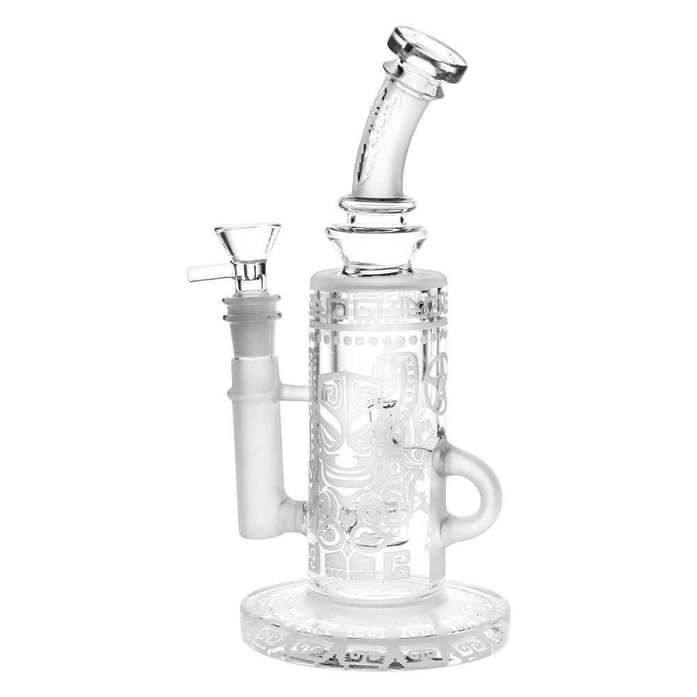 Pulsar Ancient Designs Sandblasted Klein Recycler Glass Water Pipe - 9" / 14mm F - DEGIN store