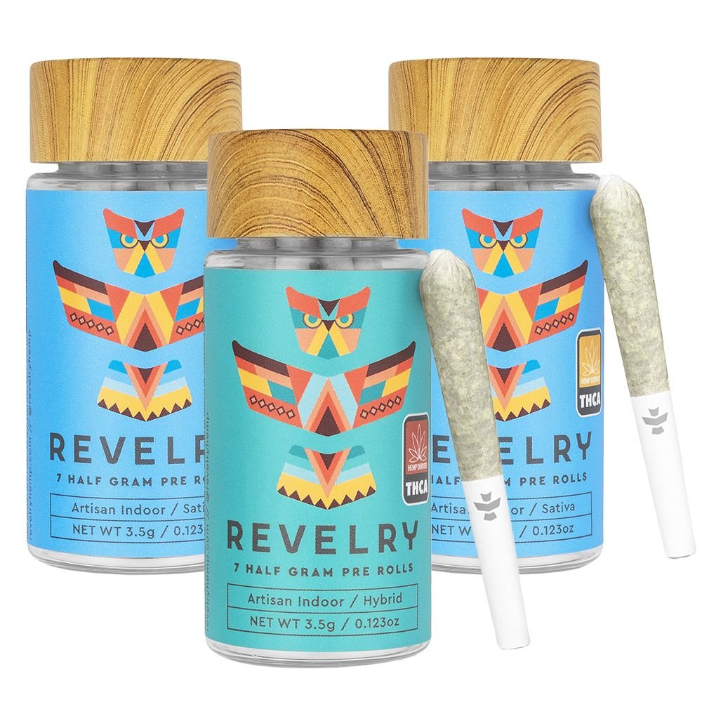 Revelry Premium Indoor THCA Pre - Rolls | 0.5g | 7pc Pack - DEGIN store