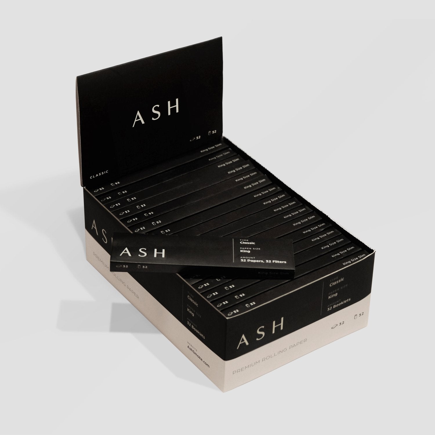 ASH Rolling Papers | King | Classic | Box - DEGIN store