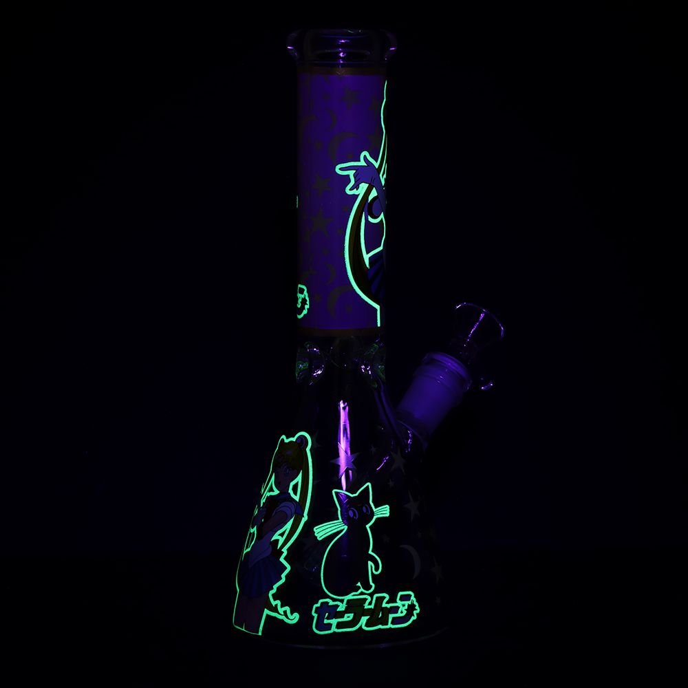 Japanese Animation Girl Beaker Glass Water Pipe - 10" / 14mm F - DEGIN store