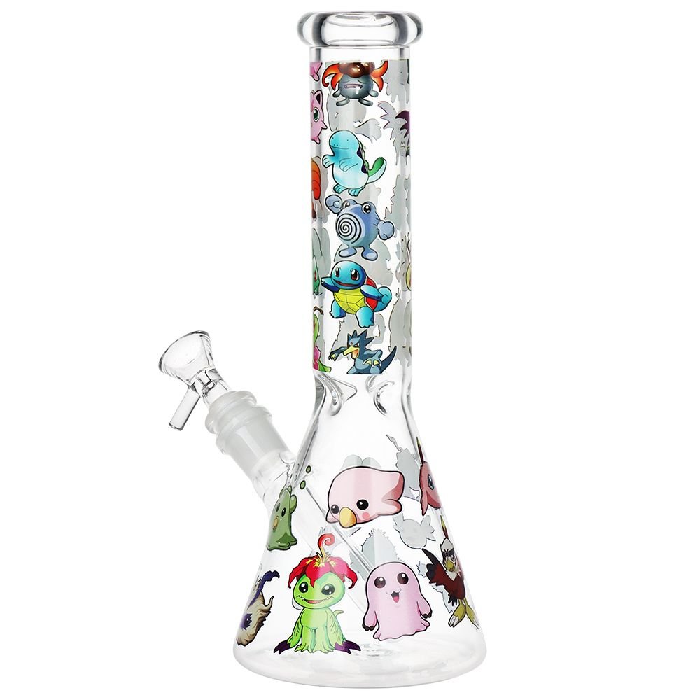 Pocket Monsters Beaker Glass Water Pipe - 10" / 14mm F - DEGIN store